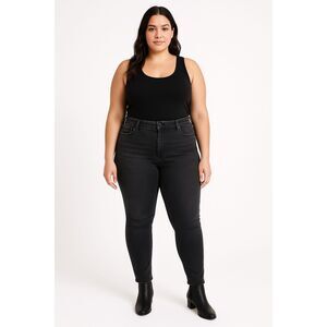 Loft Jeans Womens Size 14 Black Modern The Skinny Stretch